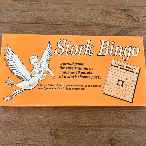 70's Stork Bingo Game - Baby Shower - Picture 1 of 5